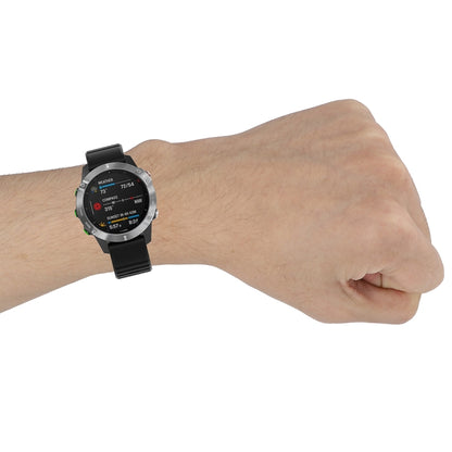 Pour Garmin Fenix 6 22mm Bracelet de montre à texture officielle à dégagement rapide, with Plastic Button