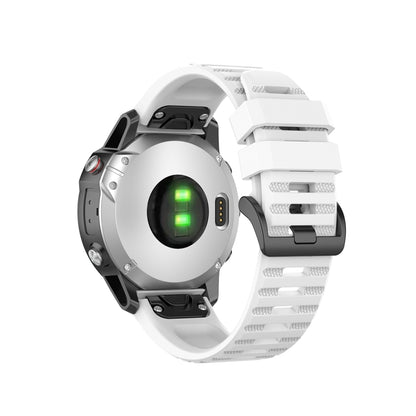 Pour Garmin Fenix 6 22mm Bracelet de montre à texture officielle à dégagement rapide, with Plastic Button