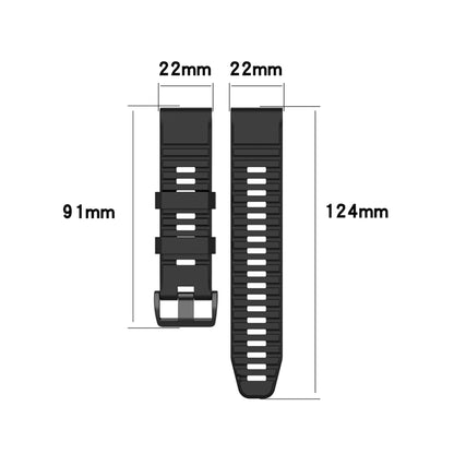 Pour Garmin Fenix 6 22mm Bracelet de montre à texture officielle à dégagement rapide, with Plastic Button