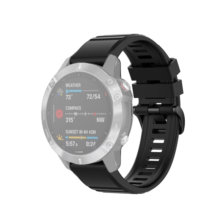 Pour Garmin Fenix 6 22mm Bracelet de montre à texture officielle à dégagement rapide, with Plastic Button