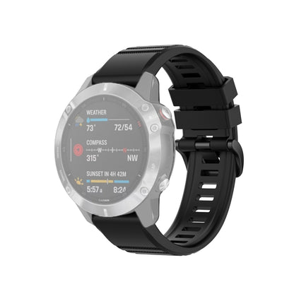 Pour Garmin Fenix 6 22mm Bracelet de montre à texture officielle à dégagement rapide, with Plastic Button
