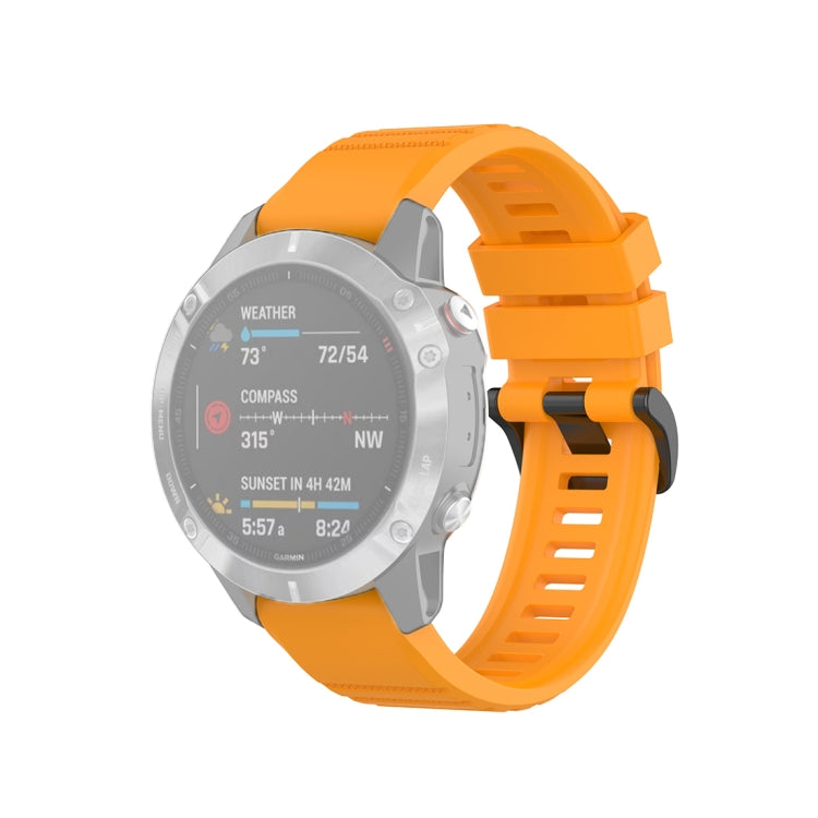 Pour Garmin Fenix 6 22mm Bracelet de montre à texture officielle à dégagement rapide, with Plastic Button