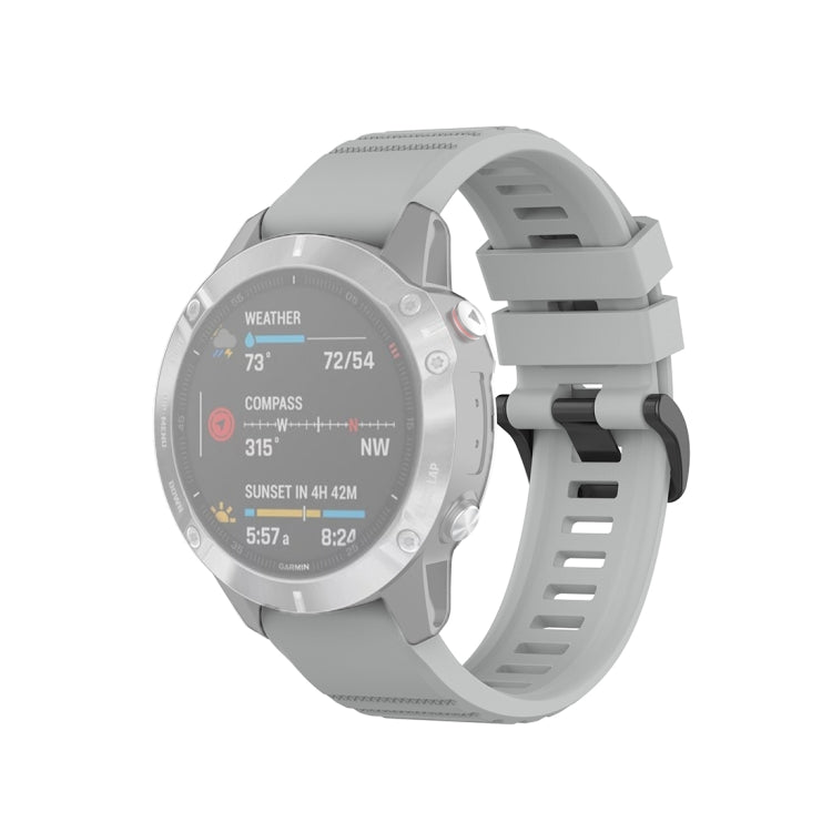Pour Garmin Fenix 6 22mm Bracelet de montre à texture officielle à dégagement rapide, with Plastic Button