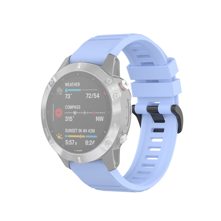 Pour Garmin Fenix 6 22mm Bracelet de montre à texture officielle à dégagement rapide, with Plastic Button