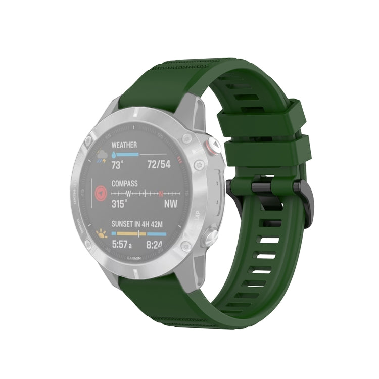 Pour Garmin Fenix 6 22mm Bracelet de montre à texture officielle à dégagement rapide, with Plastic Button