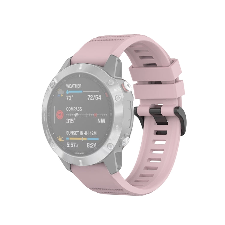 Pour Garmin Fenix 6 22mm Bracelet de montre à texture officielle à dégagement rapide, with Plastic Button