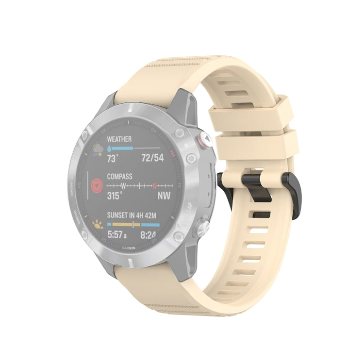 Pour Garmin Fenix 6 22mm Bracelet de montre à texture officielle à dégagement rapide, with Plastic Button