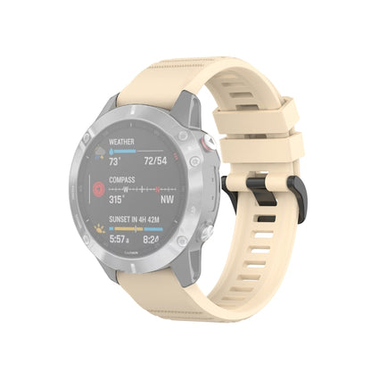 Pour Garmin Fenix 6 22mm Bracelet de montre à texture officielle à dégagement rapide, with Plastic Button