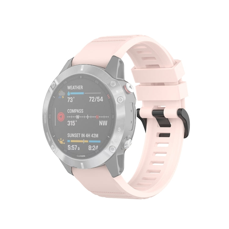 Pour Garmin Fenix 6 22mm Bracelet de montre à texture officielle à dégagement rapide, with Plastic Button