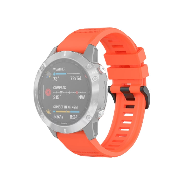 Pour Garmin Fenix 6 22mm Bracelet de montre à texture officielle à dégagement rapide, with Plastic Button