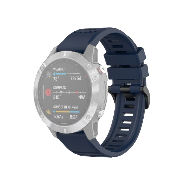 Pour Garmin Fenix 6 22mm Bracelet de montre à texture officielle à dégagement rapide, with Plastic Button