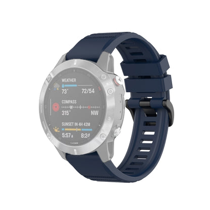 Pour Garmin Fenix 6 22mm Bracelet de montre à texture officielle à dégagement rapide, with Plastic Button