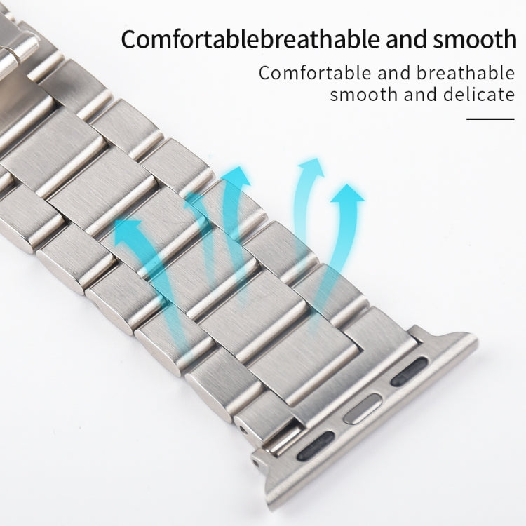 Bracelet de montre en métal souches, For Apple Watch Ultra 49mm / Series 8&7 45mm / SE 2&6&SE&5&4 44mm / 3&2&1 42mm, For Apple Watch Series 8&7 41mm / SE 2&6&SE&5&4 40mm / 3&2&1 38mm