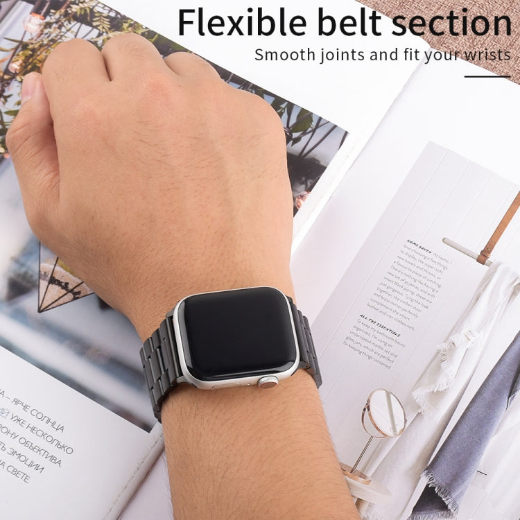 Bracelet de montre en métal souches, For Apple Watch Ultra 49mm / Series 8&7 45mm / SE 2&6&SE&5&4 44mm / 3&2&1 42mm, For Apple Watch Series 8&7 41mm / SE 2&6&SE&5&4 40mm / 3&2&1 38mm
