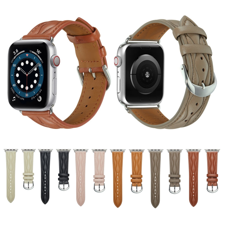 Bracelet en cuir vague hyperbolique, For Apple Watch Ultra 49mm / Series 8&7 45mm /, For Apple Watch Series 8&7 41mm /