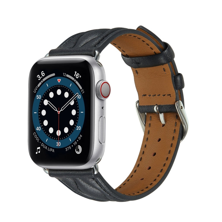 Bracelet en cuir vague hyperbolique, For Apple Watch Ultra 49mm / Series 8&7 45mm /, For Apple Watch Series 8&7 41mm /