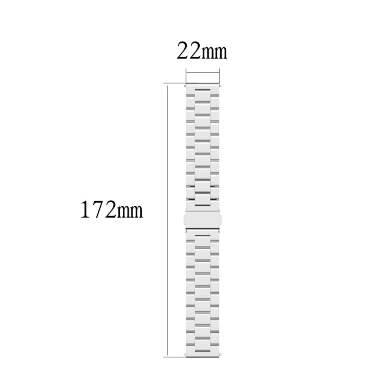 Pour Xiaomi Watch Color 22mm Bracelet de montre en acier à trois perles