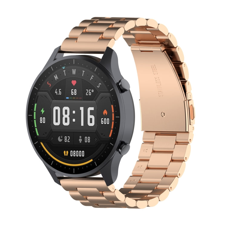 Pour Xiaomi Watch Color 22mm Bracelet de montre en acier à trois perles
