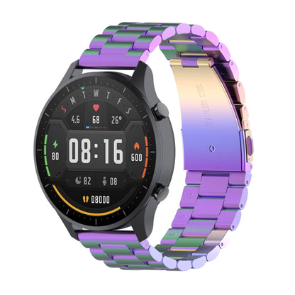 Pour Xiaomi Watch Color 22mm Bracelet de montre en acier à trois perles