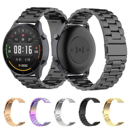 Pour Xiaomi Watch Color 22mm Bracelet de montre en acier à trois perles