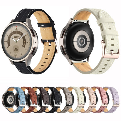 Bracelet de montre en cuir cannelé inhabituel, 20mm, 22mm