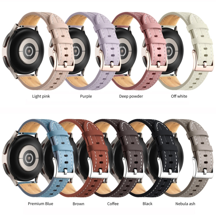 Bracelet de montre en cuir cannelé inhabituel, 20mm, 22mm