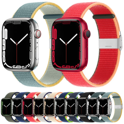 Bracelet en nylon avec boucle en métal, For Apple Watch Series 8&7 41mm / SE 2&6&SE&5&4 40mm / 3&2&1 38mm, For Apple Watch Ultra 49mm / Series 8&7 45mm / SE 2&6&SE&5&4 44mm / 3&2&1 42mm