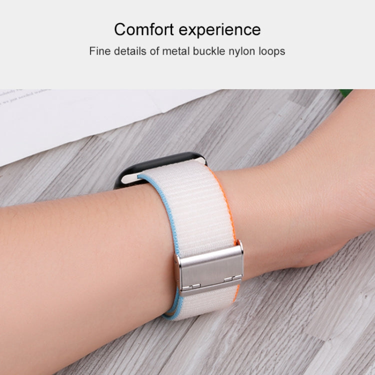 Bracelet en nylon avec boucle en métal, For Apple Watch Series 8&7 41mm / SE 2&6&SE&5&4 40mm / 3&2&1 38mm, For Apple Watch Ultra 49mm / Series 8&7 45mm / SE 2&6&SE&5&4 44mm / 3&2&1 42mm