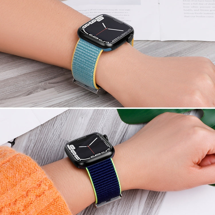 Bracelet en nylon avec boucle en métal, For Apple Watch Series 8&7 41mm / SE 2&6&SE&5&4 40mm / 3&2&1 38mm, For Apple Watch Ultra 49mm / Series 8&7 45mm / SE 2&6&SE&5&4 44mm / 3&2&1 42mm