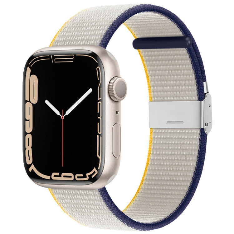 Bracelet en nylon avec boucle en métal, For Apple Watch Series 8&7 41mm / SE 2&6&SE&5&4 40mm / 3&2&1 38mm, For Apple Watch Ultra 49mm / Series 8&7 45mm / SE 2&6&SE&5&4 44mm / 3&2&1 42mm