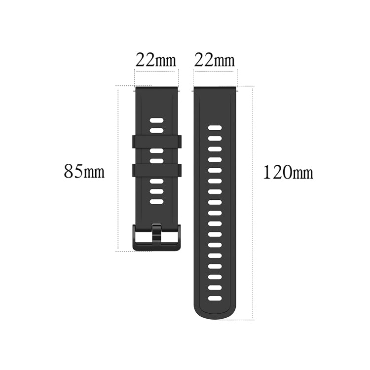 Pour Xiaomi Watch Color 22mm Fermoir à dégagement rapide Bracelet en silicone Bracelet de montre