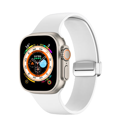 Bracelet de montre en silicone à boucle déployante, For Apple Watch Ultra 49mm, For Apple Watch Series 8&7 45mm / SE 2&6&SE&5&4 44mm / 3&2&1 42mm