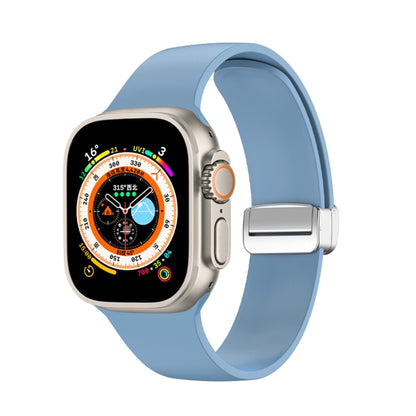 Bracelet de montre en silicone à boucle déployante, For Apple Watch Ultra 49mm, For Apple Watch Series 8&7 45mm / SE 2&6&SE&5&4 44mm / 3&2&1 42mm