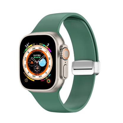 Bracelet de montre en silicone à boucle déployante, For Apple Watch Ultra 49mm, For Apple Watch Series 8&7 45mm / SE 2&6&SE&5&4 44mm / 3&2&1 42mm