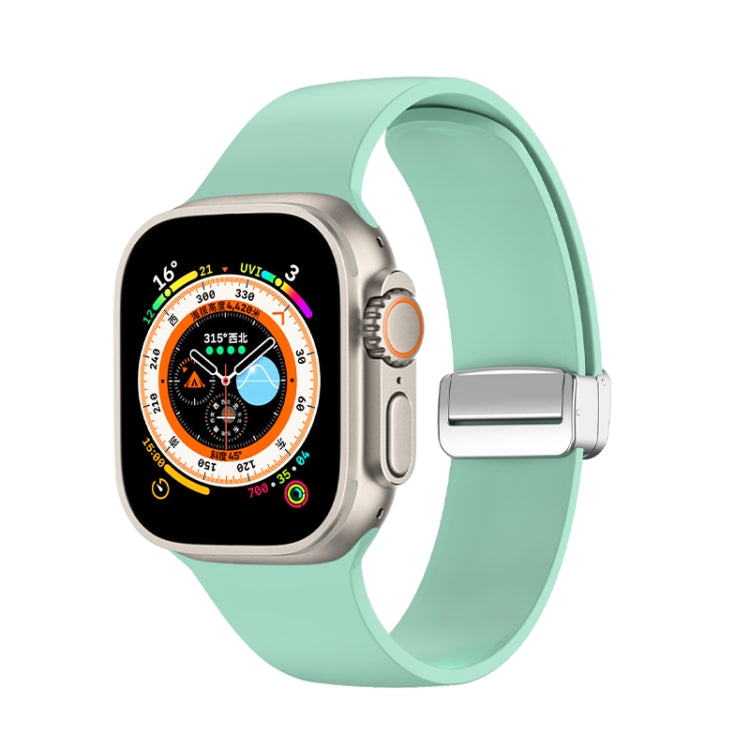 Bracelet de montre en silicone à boucle déployante, For Apple Watch Ultra 49mm, For Apple Watch Series 8&7 45mm / SE 2&6&SE&5&4 44mm / 3&2&1 42mm