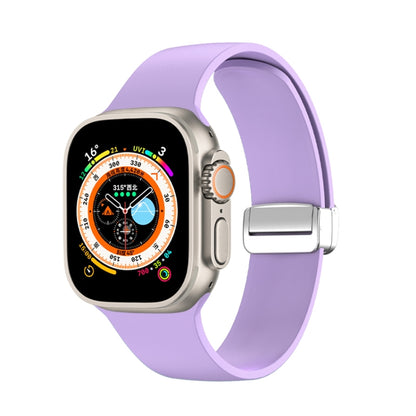 Bracelet de montre en silicone à boucle déployante, For Apple Watch Ultra 49mm, For Apple Watch Series 8&7 45mm / SE 2&6&SE&5&4 44mm / 3&2&1 42mm