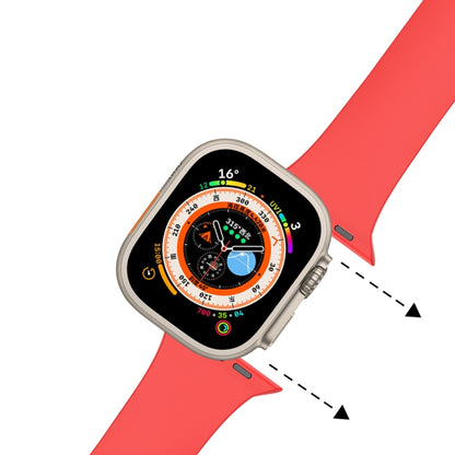 Bracelet de montre en silicone à boucle déployante, For Apple Watch Ultra 49mm, For Apple Watch Series 8&7 45mm / SE 2&6&SE&5&4 44mm / 3&2&1 42mm