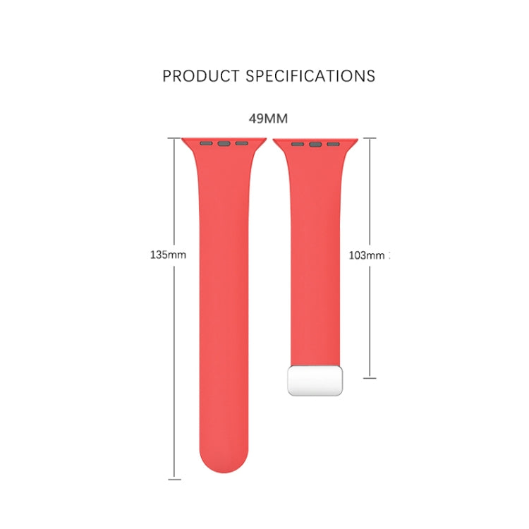 Bracelet de montre en silicone à boucle déployante, For Apple Watch Ultra 49mm, For Apple Watch Series 8&7 45mm / SE 2&6&SE&5&4 44mm / 3&2&1 42mm
