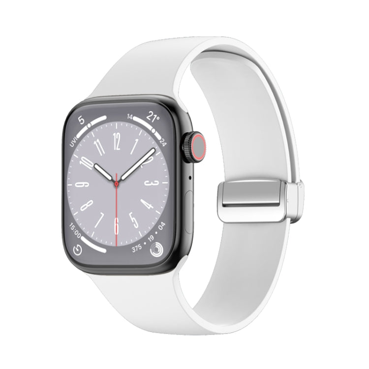 Bracelet de montre en silicone à boucle déployante, For Apple Watch Ultra 49mm, For Apple Watch Series 8&7 45mm / SE 2&6&SE&5&4 44mm / 3&2&1 42mm