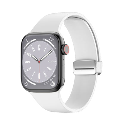 Bracelet de montre en silicone à boucle déployante, For Apple Watch Ultra 49mm, For Apple Watch Series 8&7 45mm / SE 2&6&SE&5&4 44mm / 3&2&1 42mm