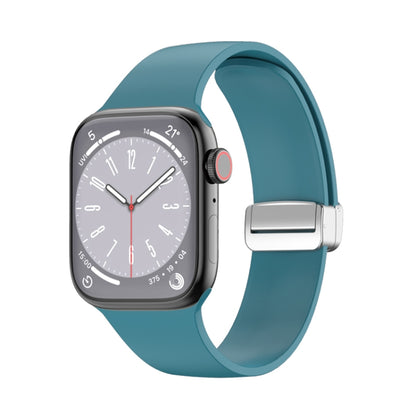 Bracelet de montre en silicone à boucle déployante, For Apple Watch Ultra 49mm, For Apple Watch Series 8&7 45mm / SE 2&6&SE&5&4 44mm / 3&2&1 42mm