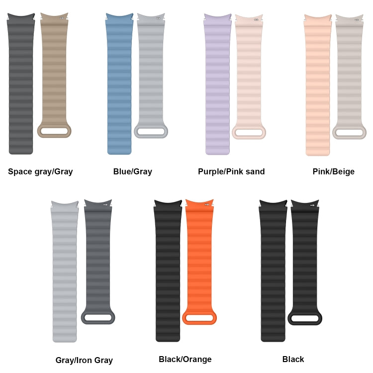 Pour Samsung Galaxy Watch5 Bracelet de montre magnétique en silicone, 20mm, 22mm