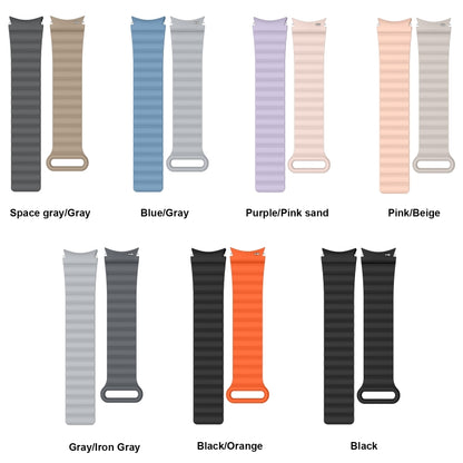Pour Samsung Galaxy Watch5 Bracelet de montre magnétique en silicone, 20mm, 22mm