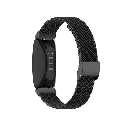 Bracelet de montre en maille métallique en acier inoxydable pour Fitbit Inspire / Inspire HR / Ace 2, Size: L