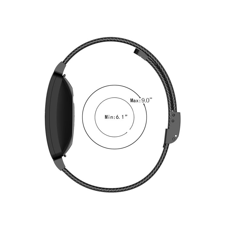 Bracelet de montre en maille métallique en acier inoxydable pour Fitbit Inspire / Inspire HR / Ace 2, Size: L