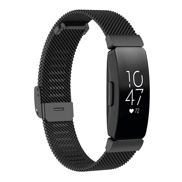 Bracelet de montre en maille métallique en acier inoxydable pour Fitbit Inspire / Inspire HR / Ace 2, Size: L