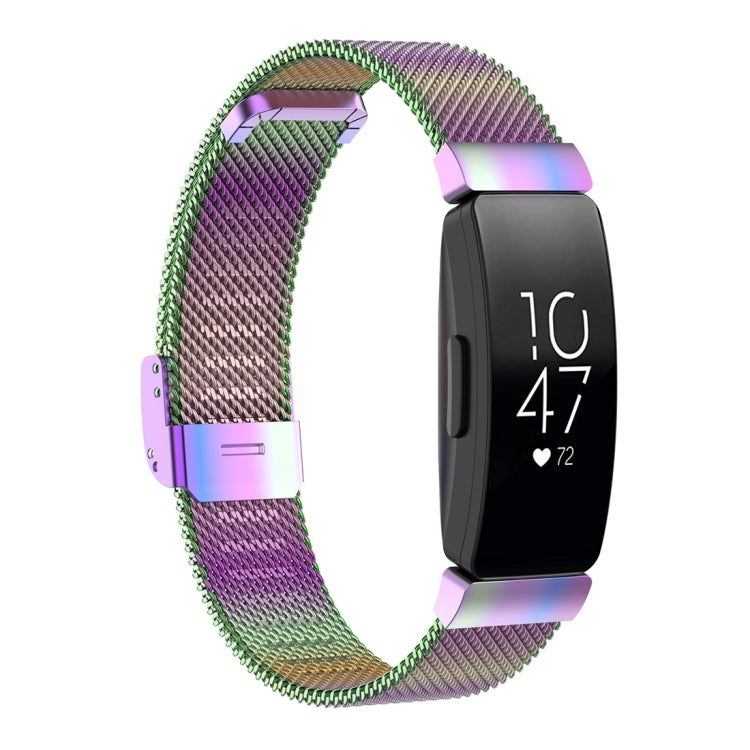 Bracelet de montre en maille métallique en acier inoxydable pour Fitbit Inspire / Inspire HR / Ace 2, Size: L