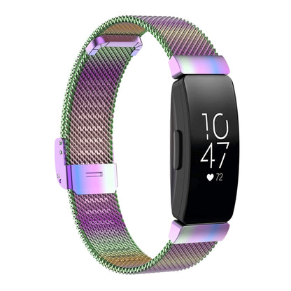 Bracelet de montre en maille métallique en acier inoxydable pour Fitbit Inspire / Inspire HR / Ace 2, Size: L