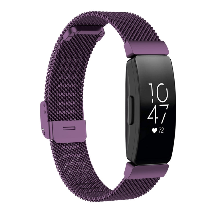 Bracelet de montre en maille métallique en acier inoxydable pour Fitbit Inspire / Inspire HR / Ace 2, Size: L