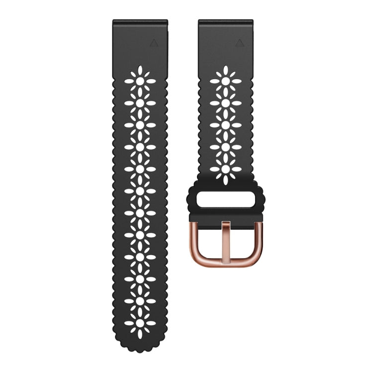 Bracelet de montre en silicone à dentelle à dégagement rapide, For Garmin Fenix 7S / 6S / 5S